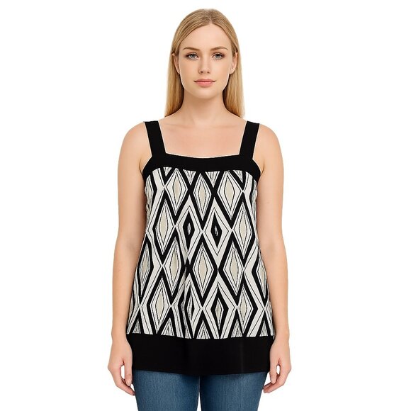 Tops - 2/$24 White House Black Market Argyle Print Sleeveless Blouson Blouse XS #A0677